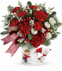 PEANUTS Christmas Mug from Clifford's where roses are our specialty